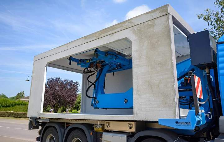 Livraison de garage  préfabriqué en béton Amnéville